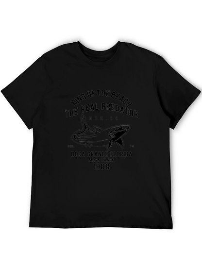King of the Beach Shark Graphic Tee - Black