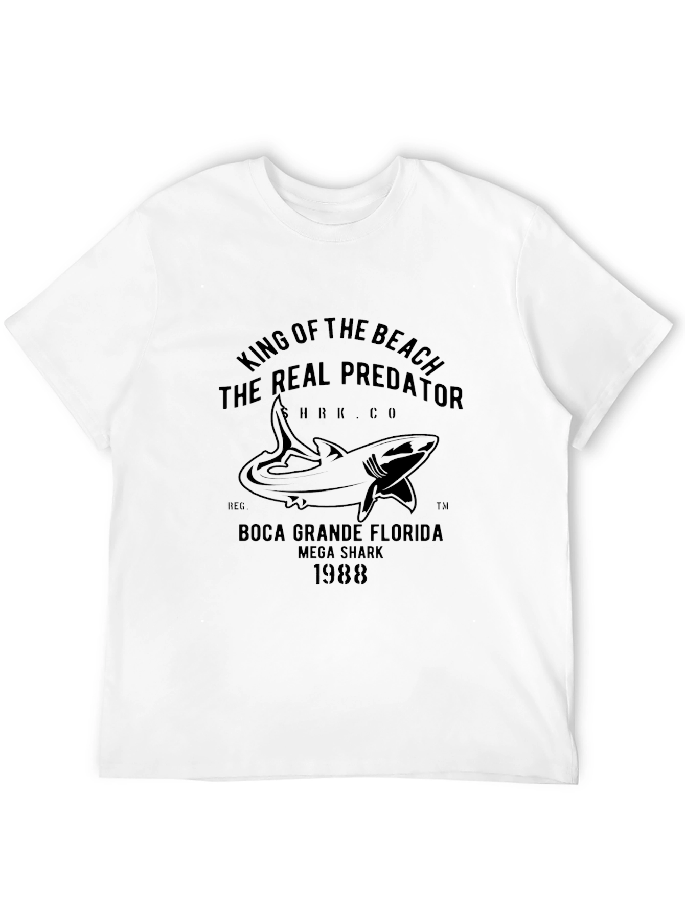 King of the Beach Shark Graphic Tee - Black