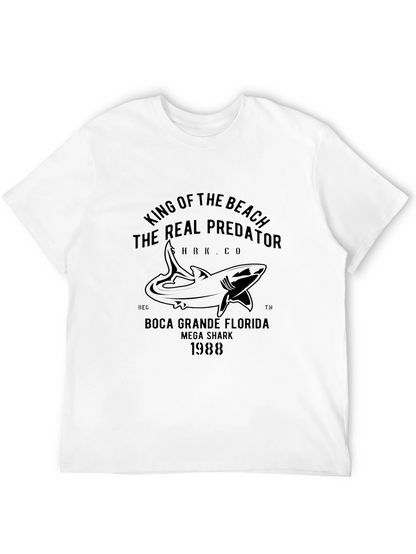 King of the Beach Shark Graphic Tee - Black
