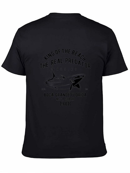 King of the Beach Shark Graphic Tee - Black