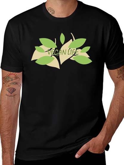 Vegan Life Tee - Black Cotton T-Shirt