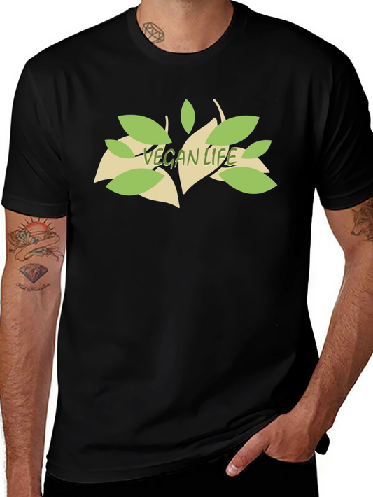 Vegan Life Tee - Black Cotton T-Shirt