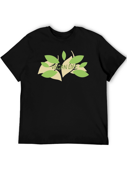 Vegan Life Tee - Black Cotton T-Shirt