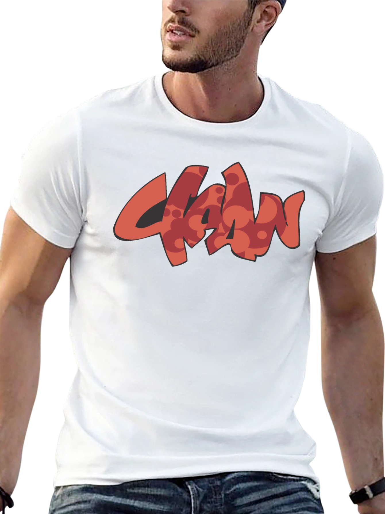Stylish Black T-Shirt with Unique Graphic Design