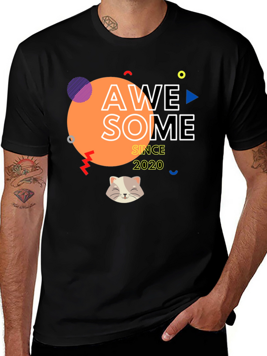 Awesome Since 2020 T-Shirt with Cat