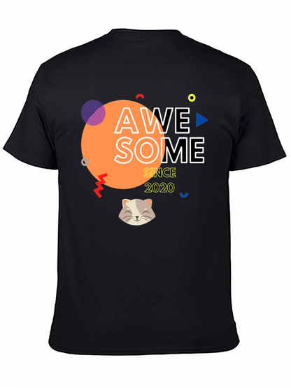 Awesome Since 2020 T-Shirt with Cat