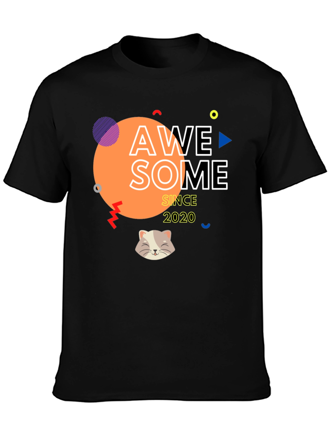 Awesome Since 2020 T-Shirt with Cat
