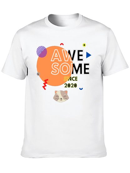 Awesome Since 2020 T-Shirt with Cat