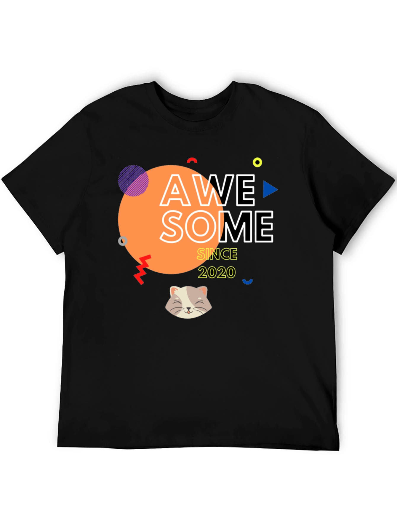 Awesome Since 2020 T-Shirt with Cat