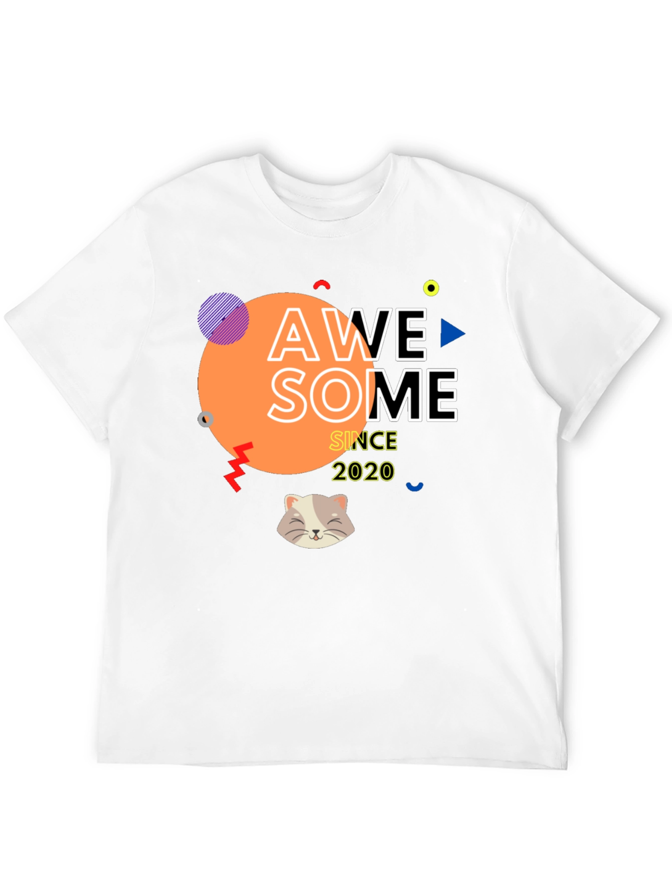 Awesome Since 2020 T-Shirt with Cat