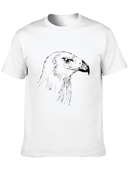 Mens Black Eagle Graphic Print T-Shirt
