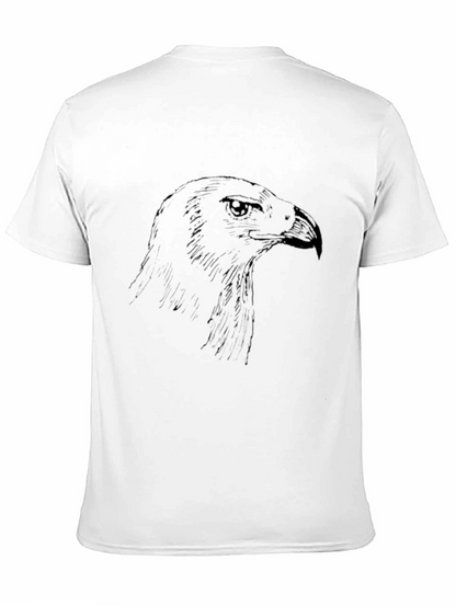Mens Black Eagle Graphic Print T-Shirt