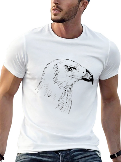 Mens Black Eagle Graphic Print T-Shirt