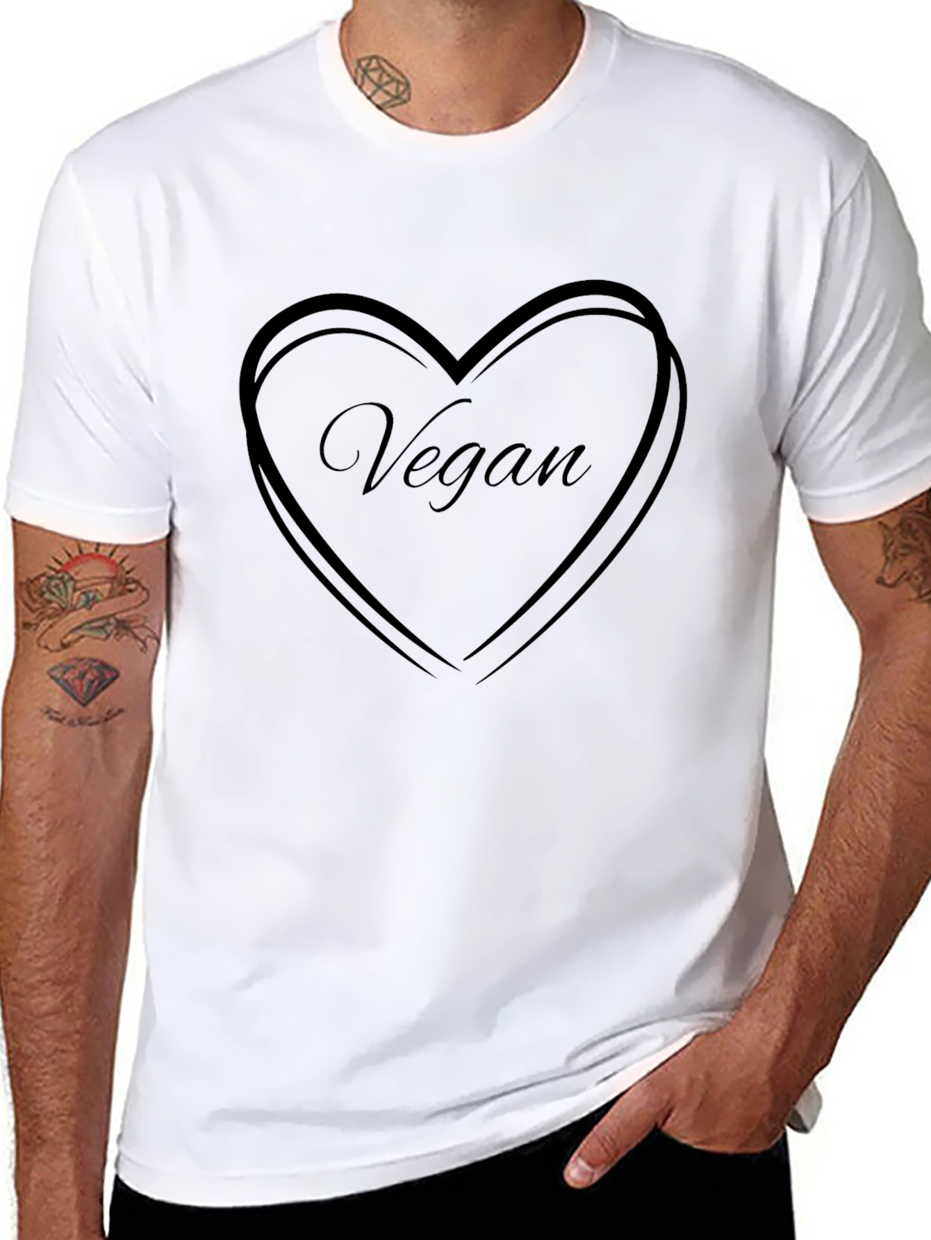 Vegan Heart T-Shirt - Show Your Love!