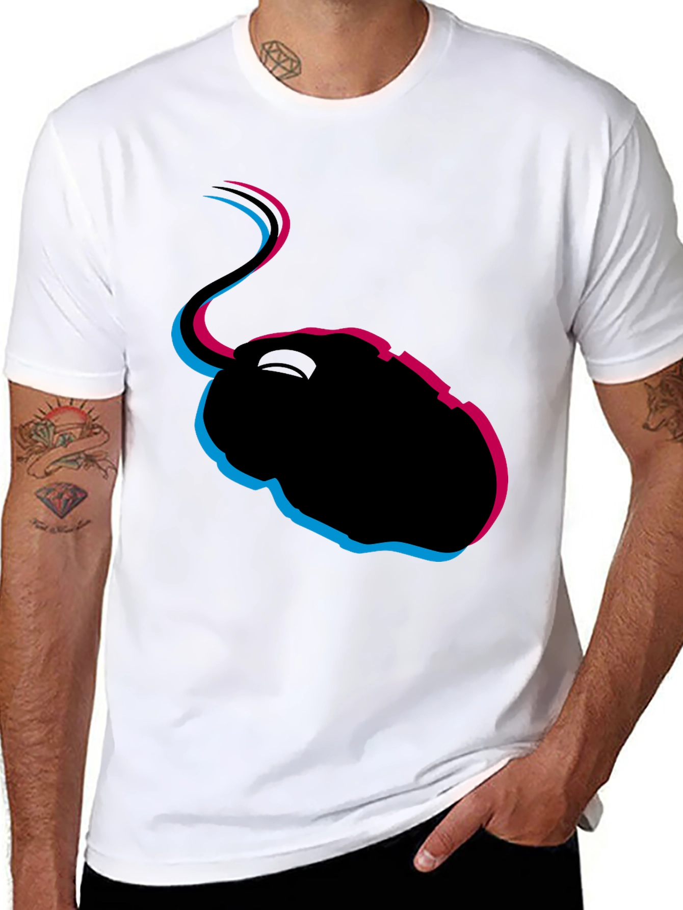 Retro Mouse Graphic T-Shirt - Gamer Style
