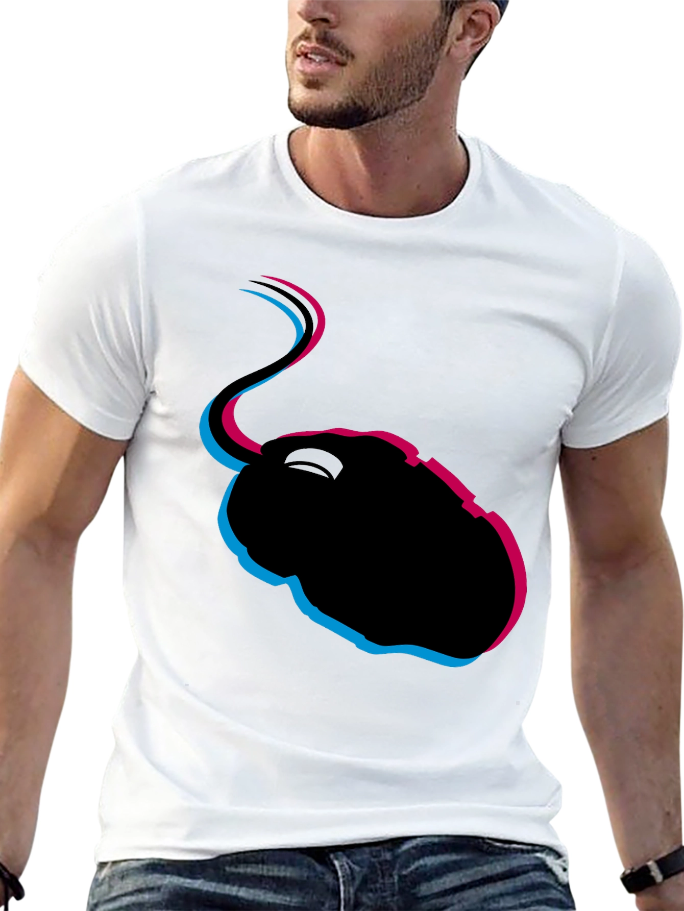 Retro Mouse Graphic T-Shirt - Gamer Style