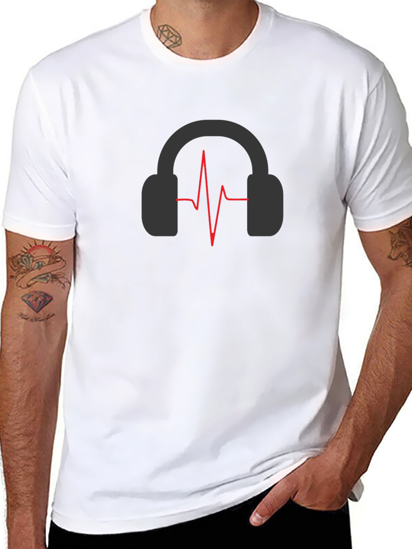 Headphones Pulse T-Shirt - Stylish Music Lover Tee