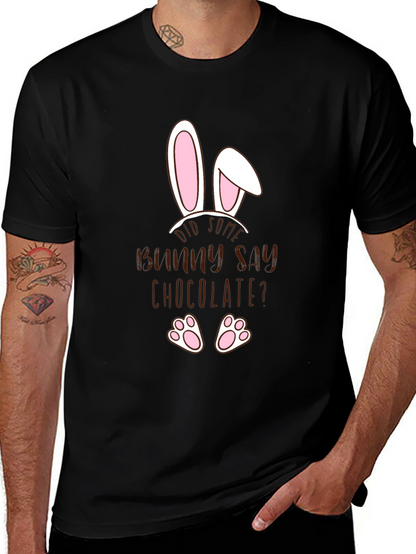 Funny Easter Bunny Chocolate Mens T-Shirt