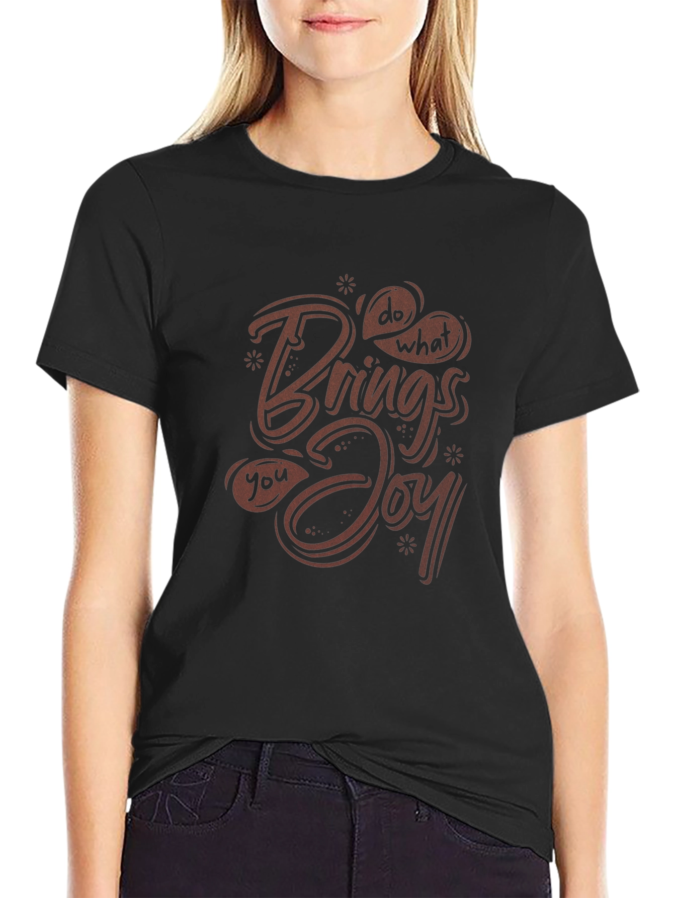 Do What Brings You Joy Graphic Tee - Black