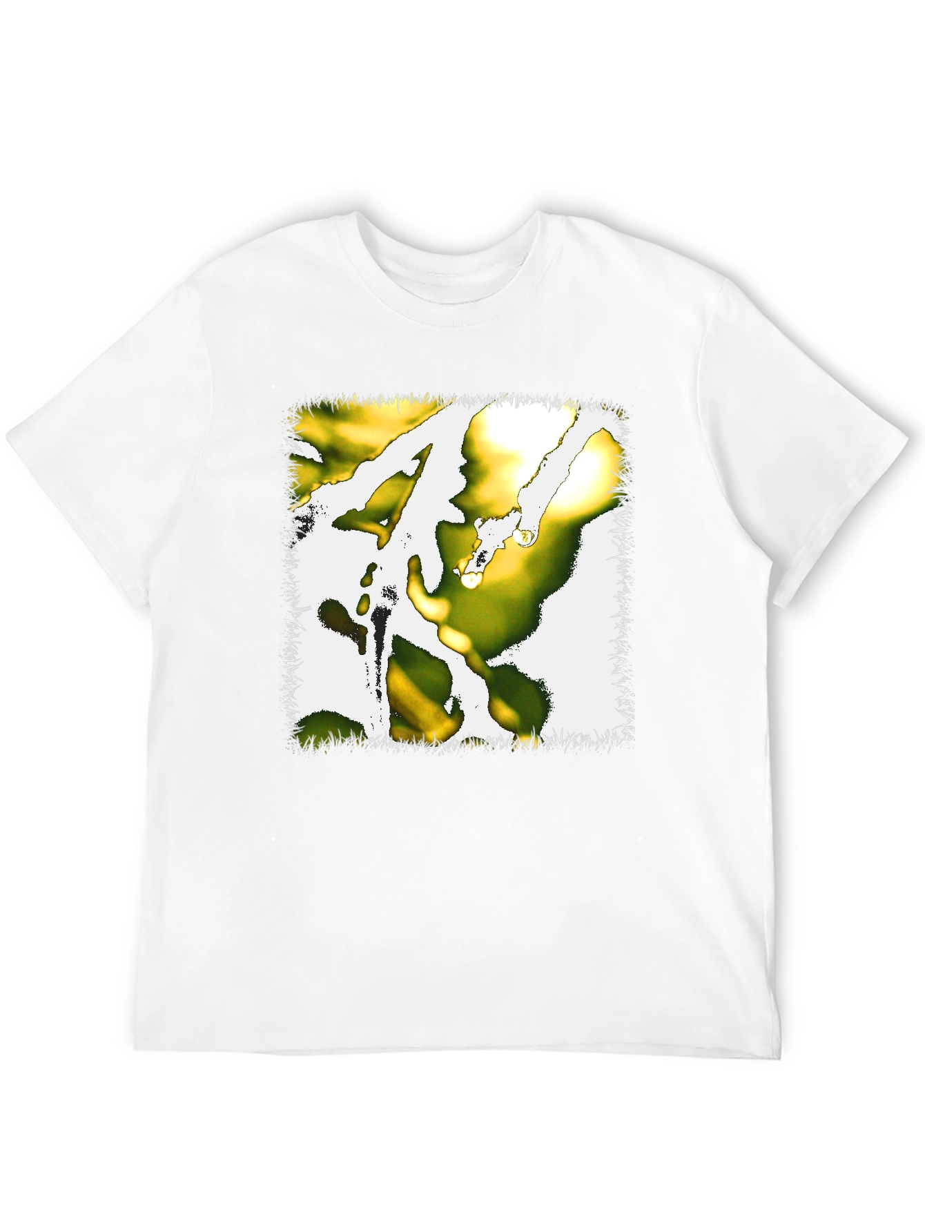 Abstract Graphic Print Tee - Black