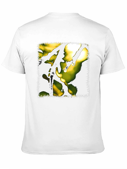 Abstract Graphic Print Tee - Black