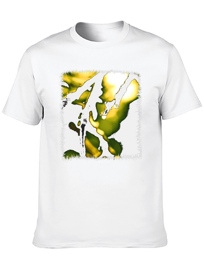 Abstract Graphic Print Tee - Black