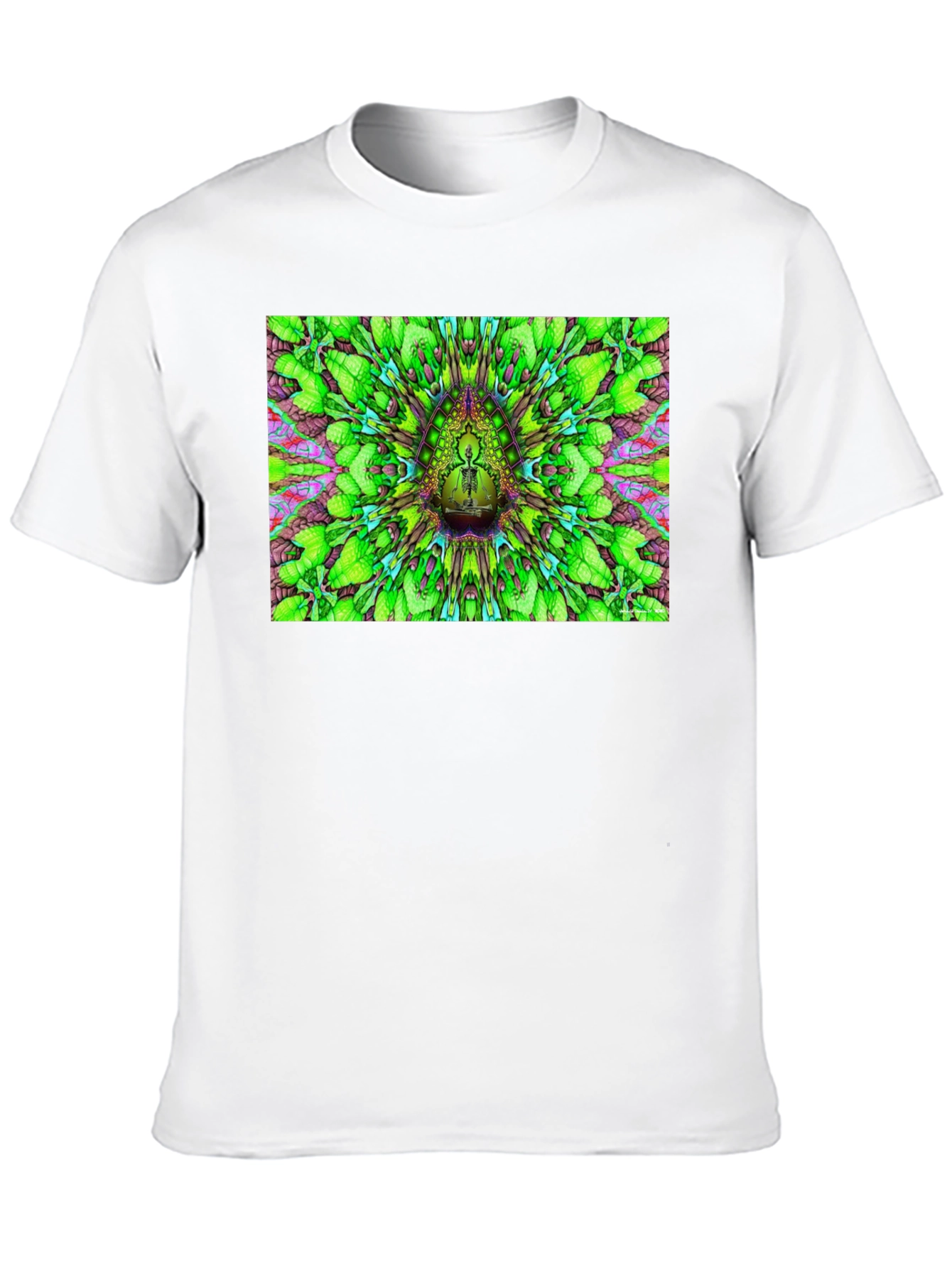 Psychedelic Green Pattern T-Shirt