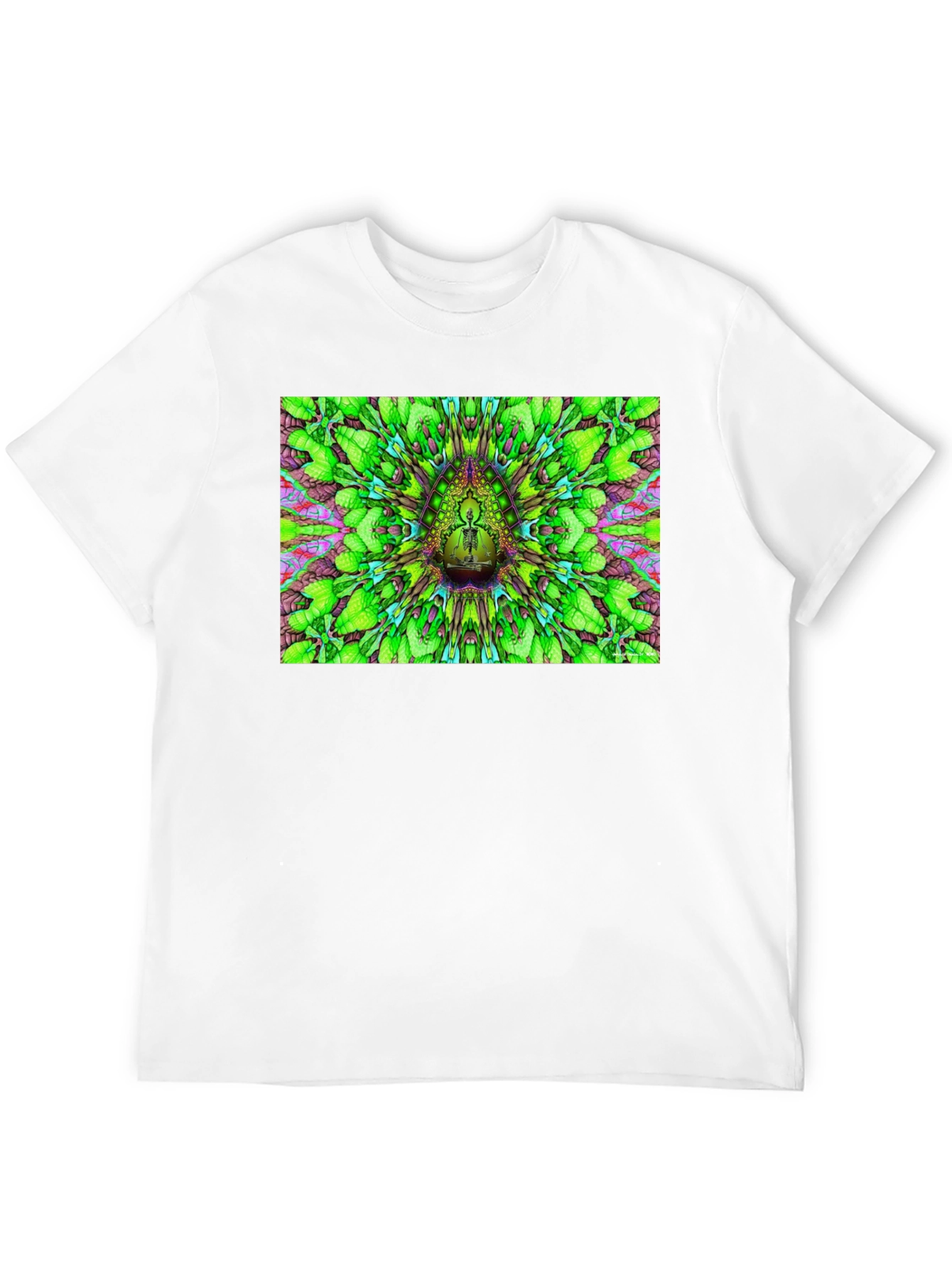 Psychedelic Green Pattern T-Shirt