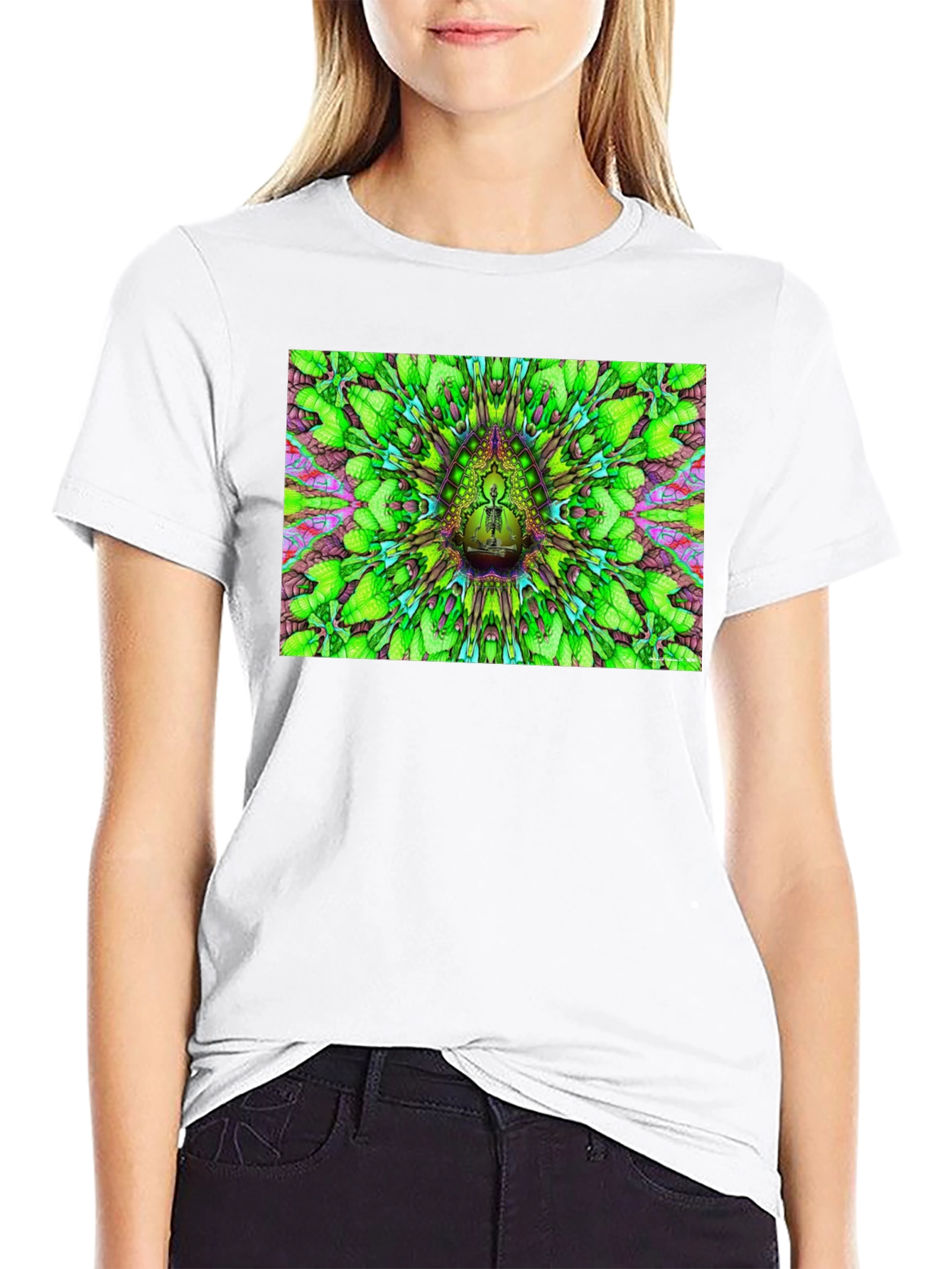 Psychedelic Green Pattern T-Shirt