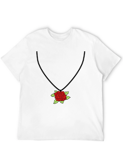 Rose Pendant T-Shirt - Stylish Graphic Tee