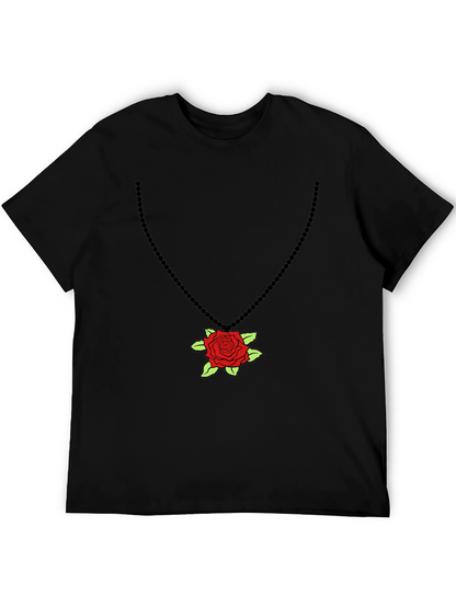 Rose Pendant T-Shirt - Stylish Graphic Tee