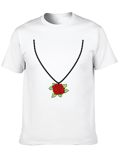 Rose Pendant T-Shirt - Stylish Graphic Tee