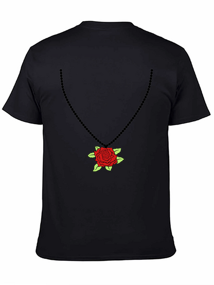 Rose Pendant T-Shirt - Stylish Graphic Tee