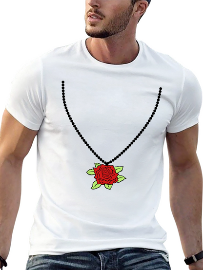 Rose Pendant T-Shirt - Stylish Graphic Tee