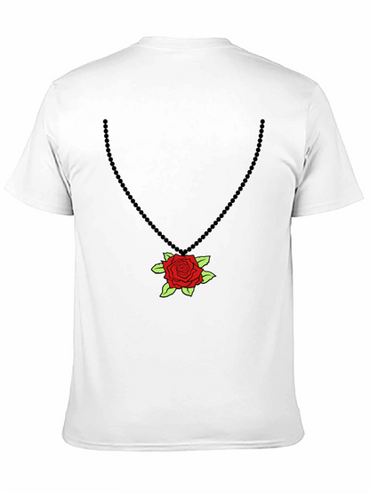 Rose Pendant T-Shirt - Stylish Graphic Tee