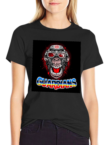 Guardians Ape Graphic Black T-Shirt