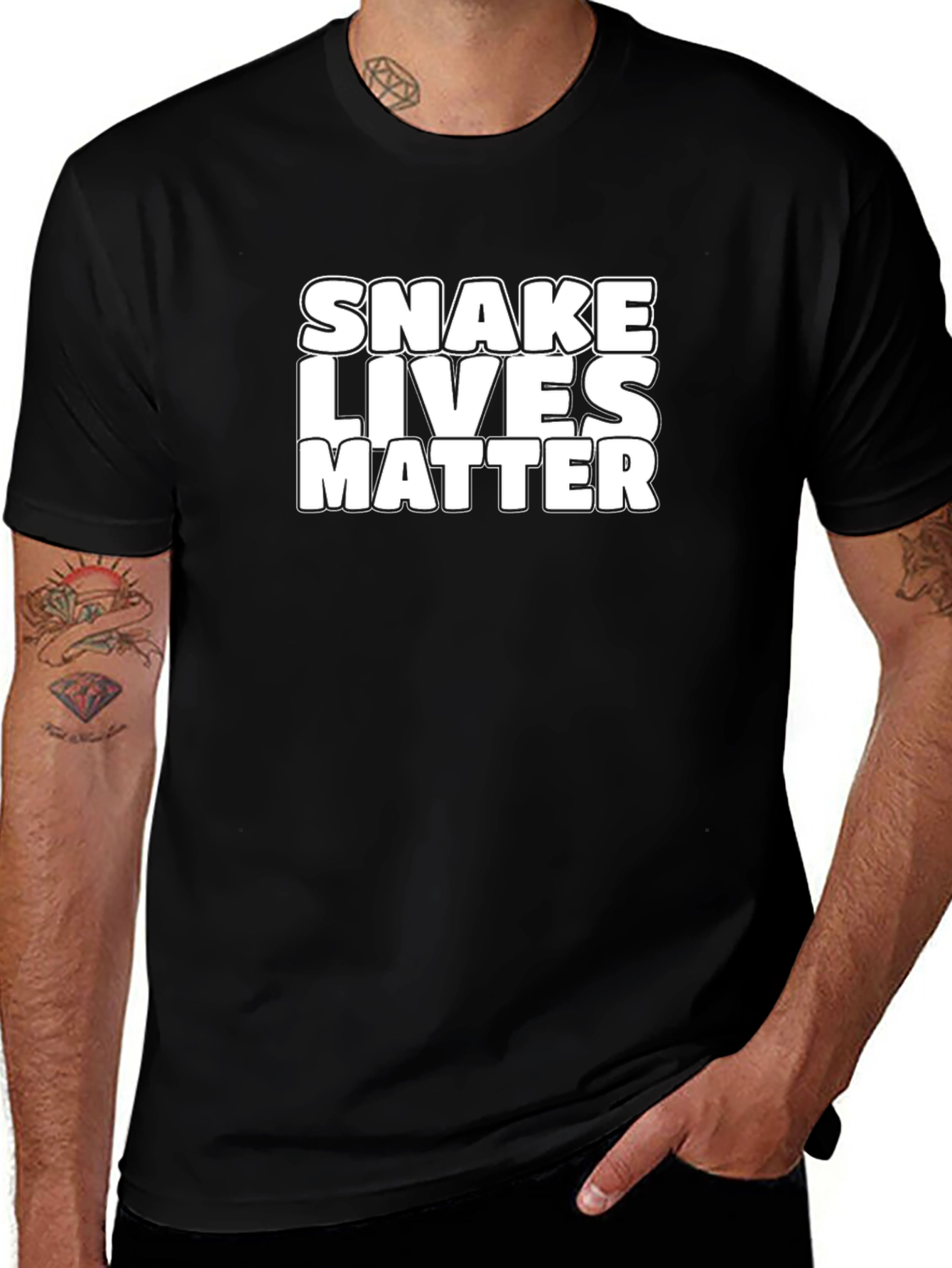 Snake Lives Matter Black Graphic Tee