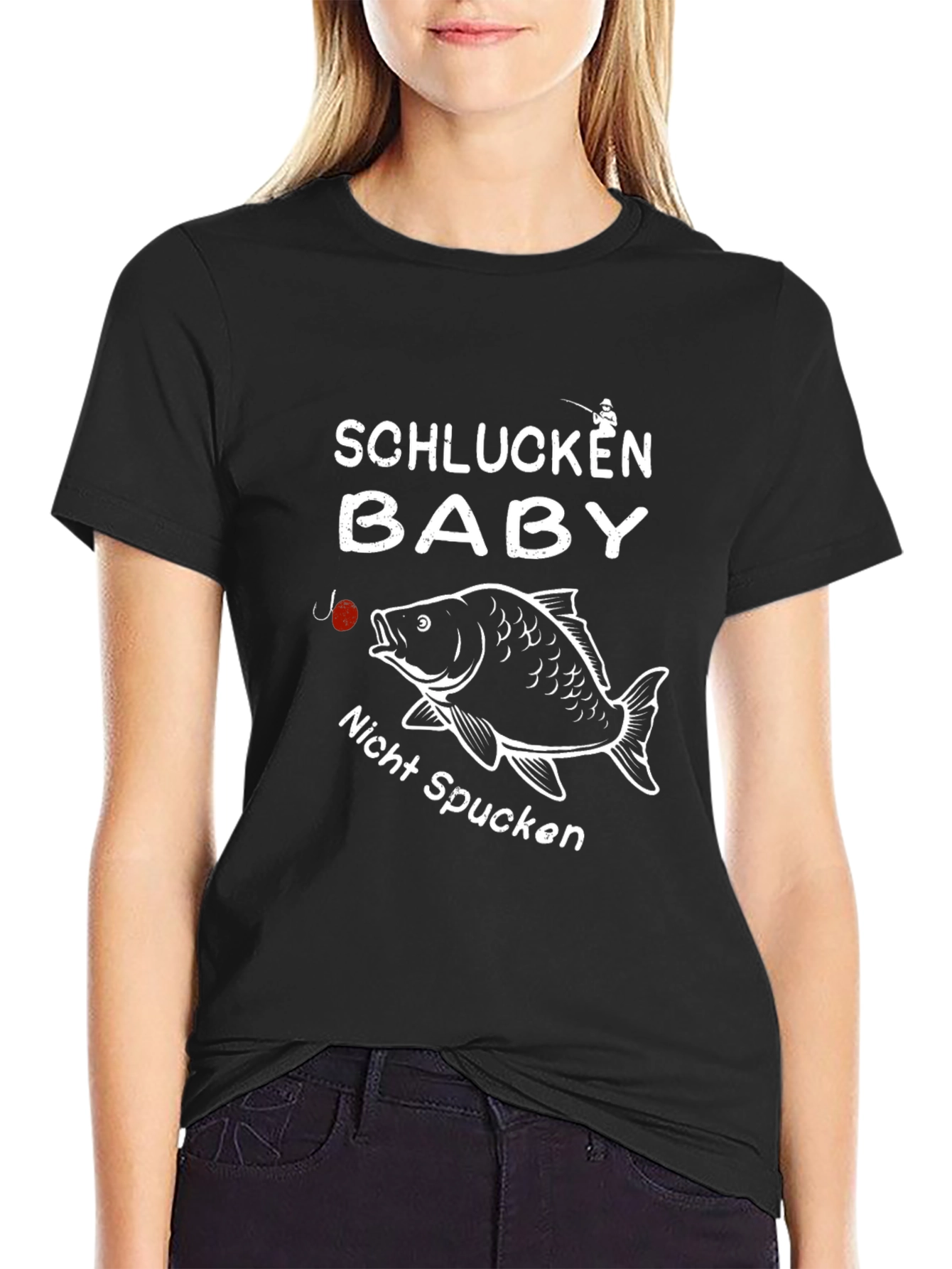 Schlucken Baby T-Shirt Fishing Humor