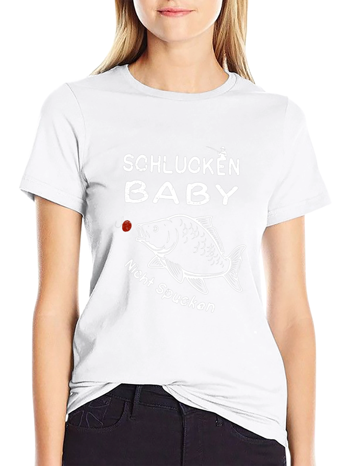 Schlucken Baby T-Shirt Fishing Humor