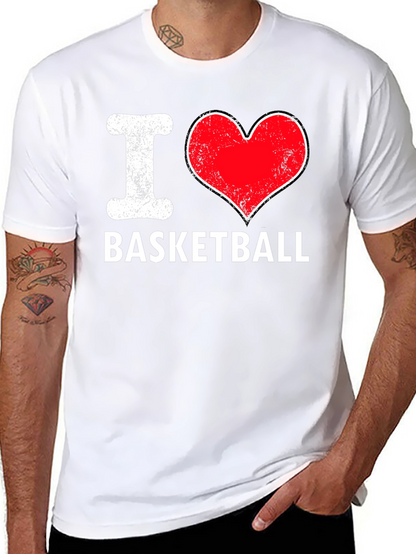I Love Basketball T-Shirt - Classic Design