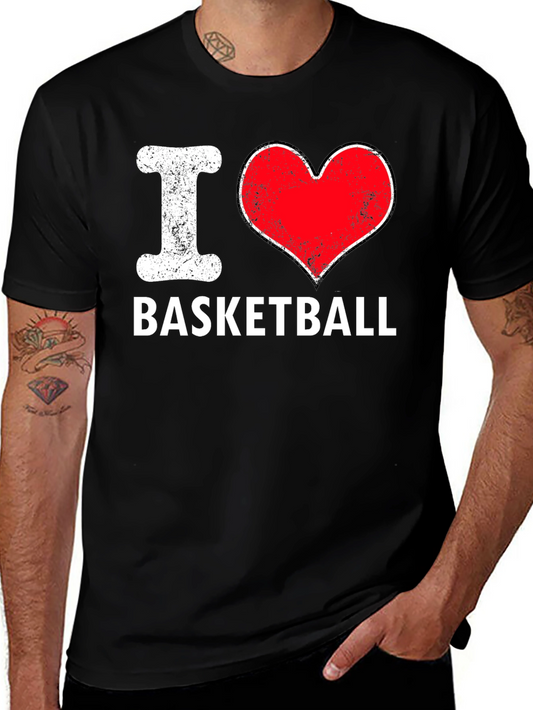 I Love Basketball T-Shirt - Classic Design