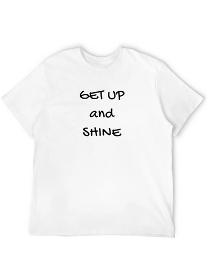 Get Up and Shine Black Graphic T-Shirt