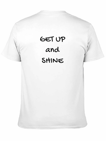 Get Up and Shine Black Graphic T-Shirt