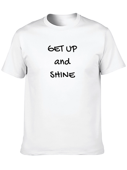 Get Up and Shine Black Graphic T-Shirt