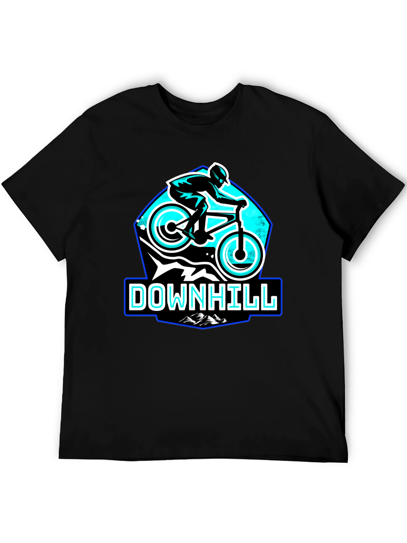 Downhill Mountain Biking T-Shirt - Black
