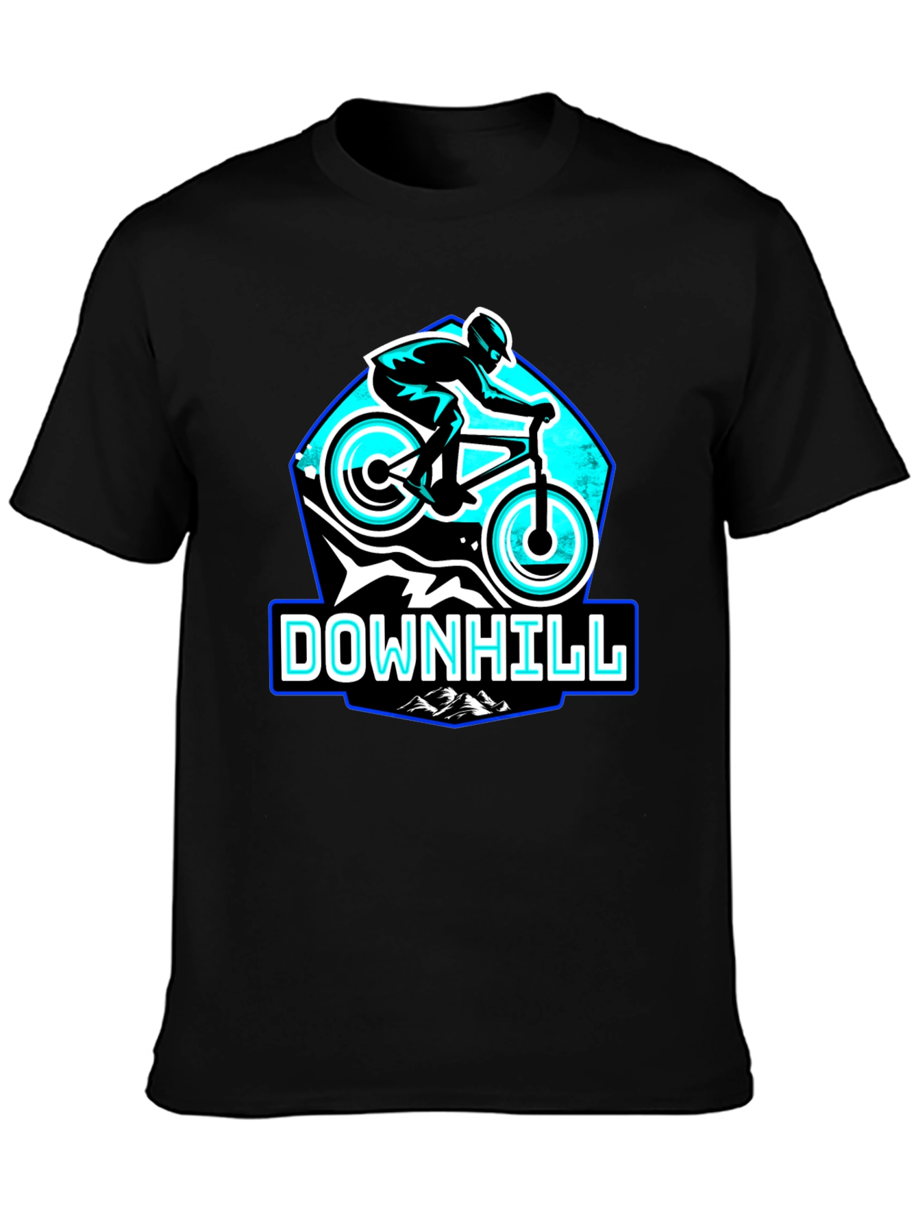 Downhill Mountain Biking T-Shirt - Black