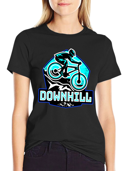 Downhill Mountain Biking T-Shirt - Black