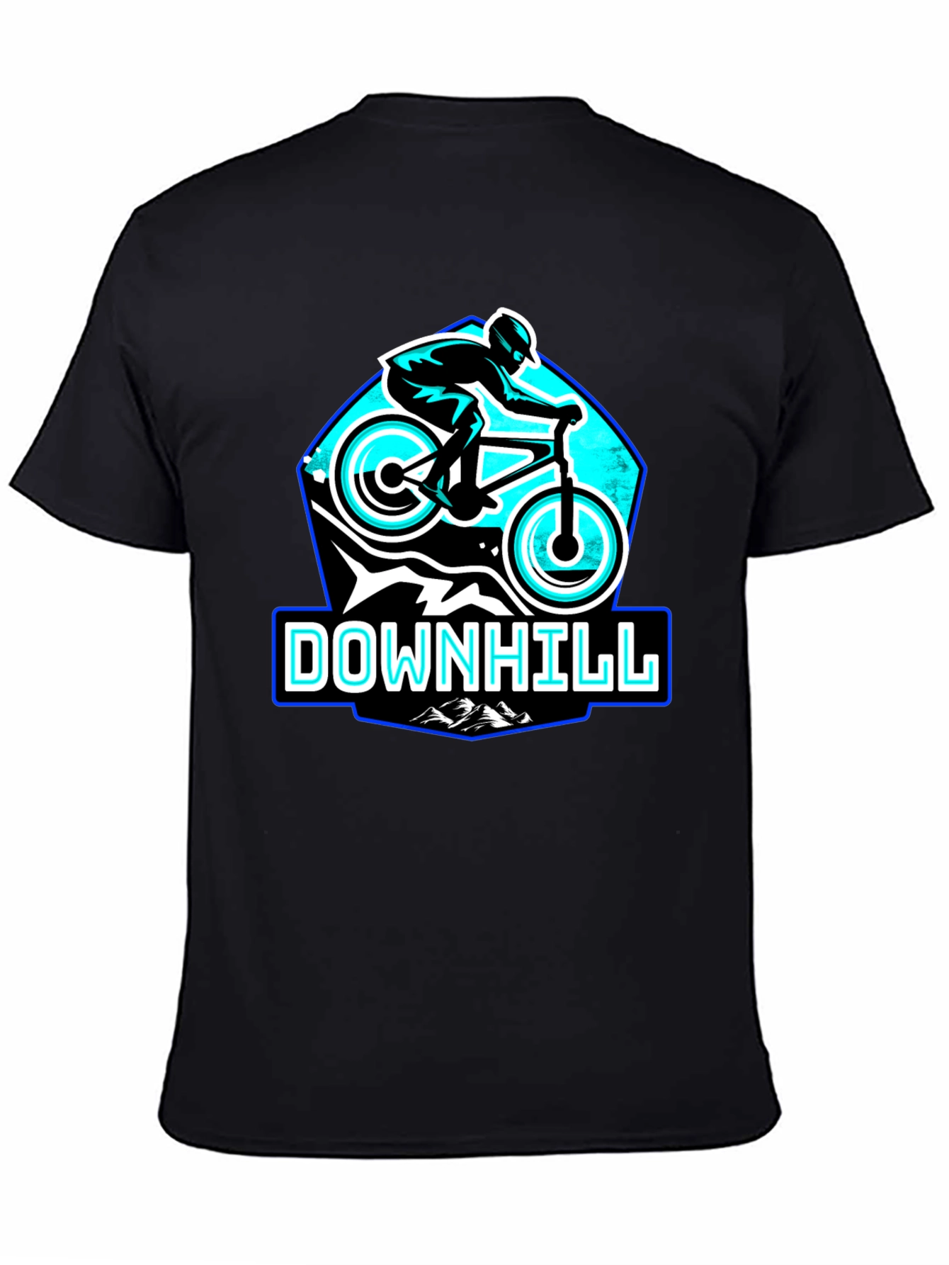 Downhill Mountain Biking T-Shirt - Black