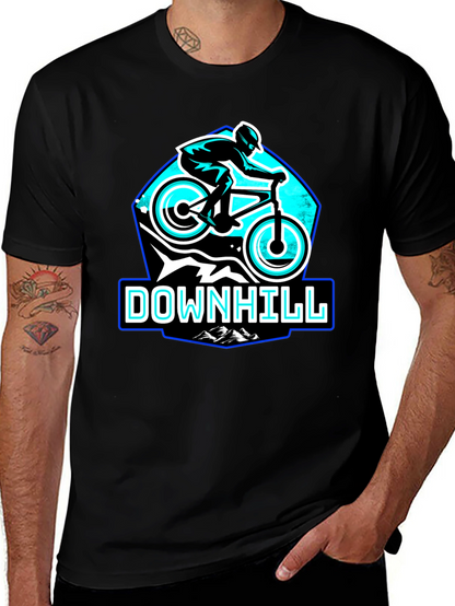 Downhill Mountain Biking T-Shirt - Black