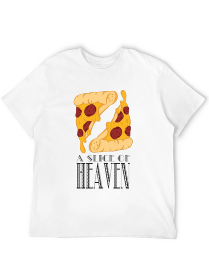 Pizza Slice of Heaven Black Graphic T-Shirt
